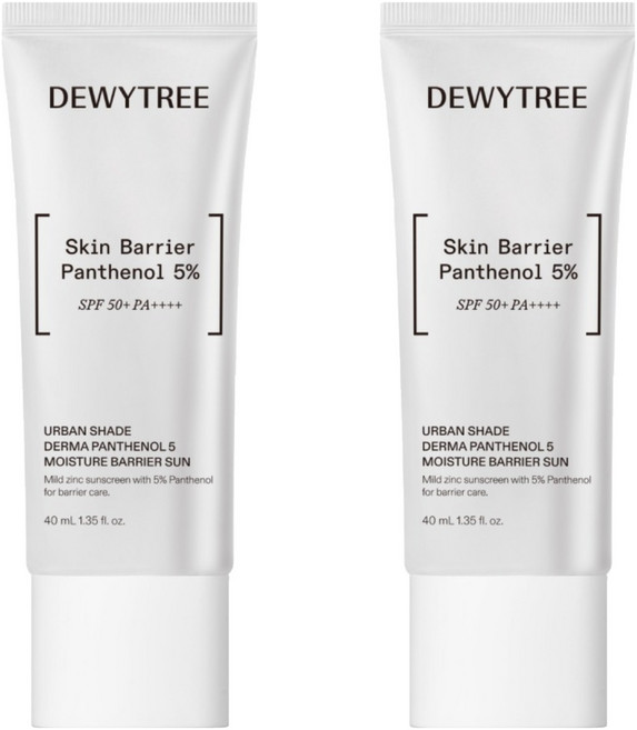 듀이트리 어반 쉐이드 더마 판테놀 5 수분 장벽 선크림 SPF50+ PA++++, 40ml, 2개