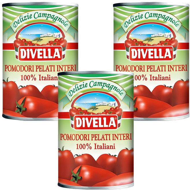 디벨라 홀토마토 통조림, 400g, 3개