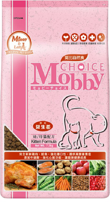 Mobby 莫比 幼母貓配方 乾飼料, 1袋, 7.5kg, 雞肉 + 米