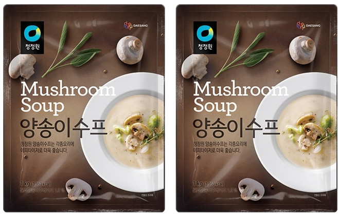 청정원 양송이수프, 1kg, 2개