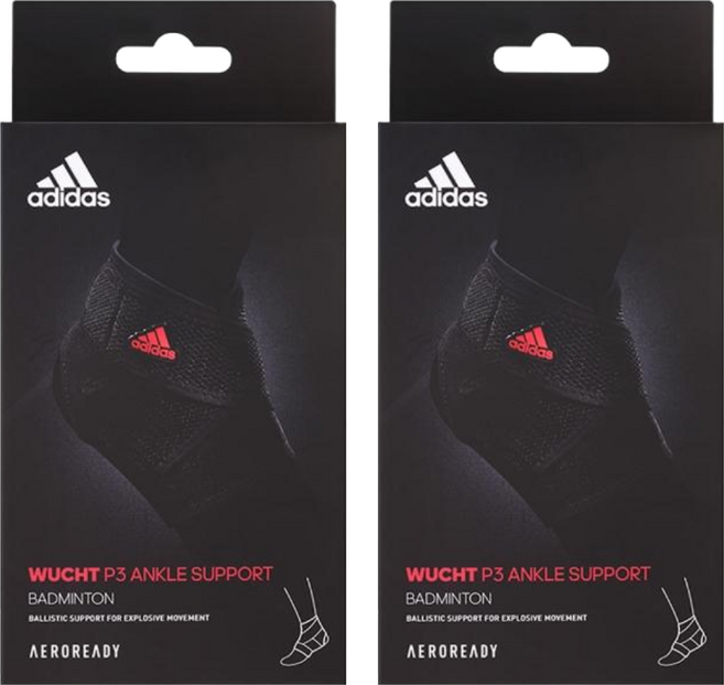 adidas 愛迪達 AEROREADY WUCHT P3 高機能加強型運動護踝, 2個, 黑色