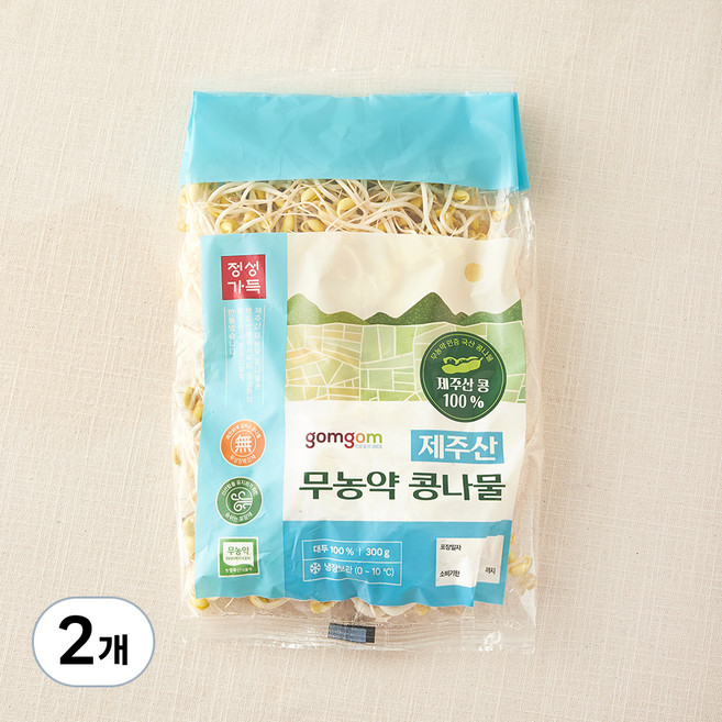 곰곰 제주산 무농약 콩나물, 300g, 2개