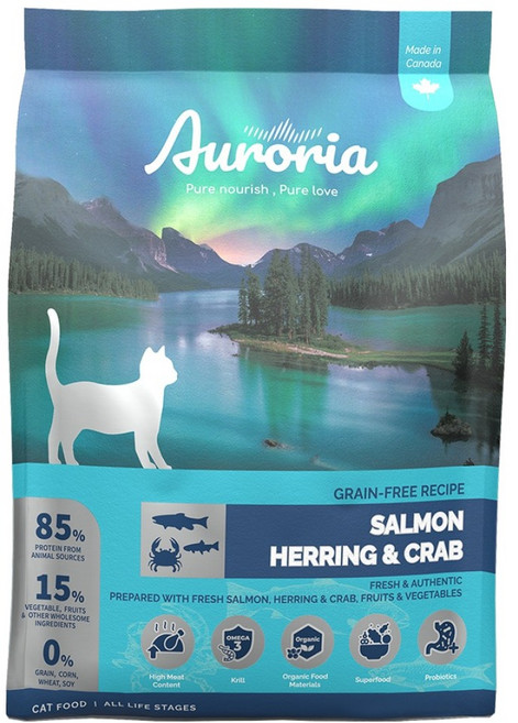 Auroria 極光 全齡貓用 無穀飼料, 鮭魚 + 鯡魚 + 雪蟹, 5440g, 1袋