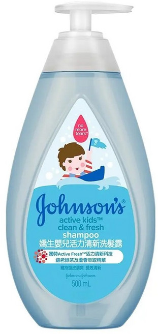Johnson's 嬌生 嬰兒 活力清新洗髮露, 500ml, 1瓶