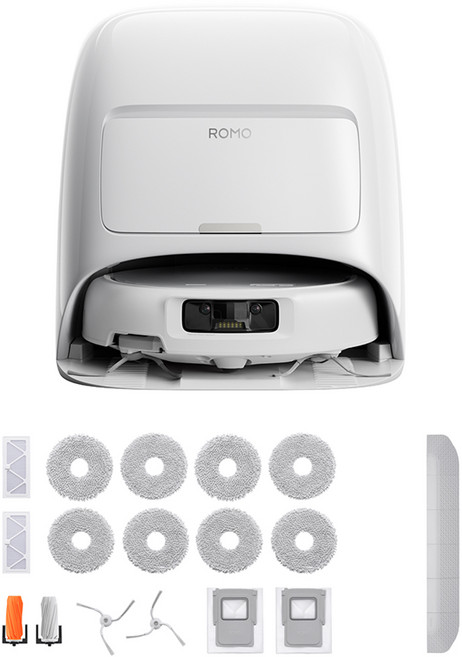 DJI ROMO S 로봇청소기 + 액세서리 키트 + 보조 경사로 세트, 화이트(로봇청소기), 단일색상(액세서리 키트 + 보조 경사로), CR8F
