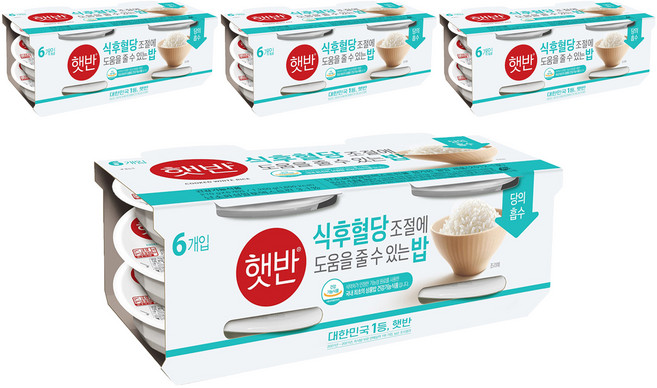 햇반 식후 혈당조절에 도움을 줄 수 있는 밥, 210g, 24개