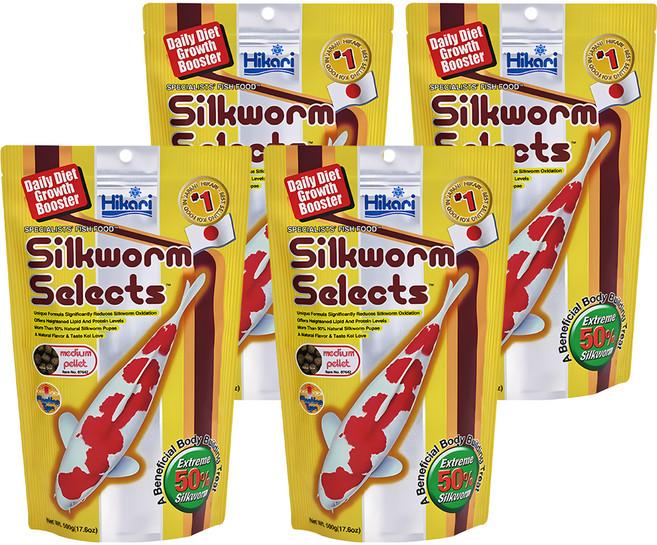 Hikari 高夠力 錦鯉蠶蛹飼料 M, 500g, 4包