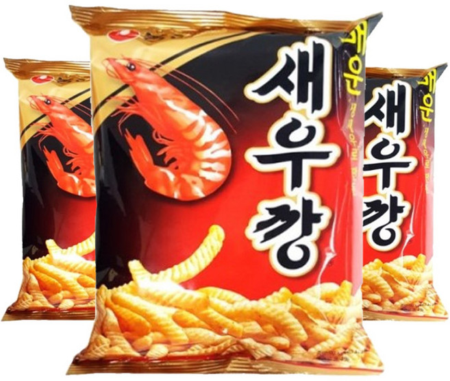 농심 매운새우깡, 90g, 3개