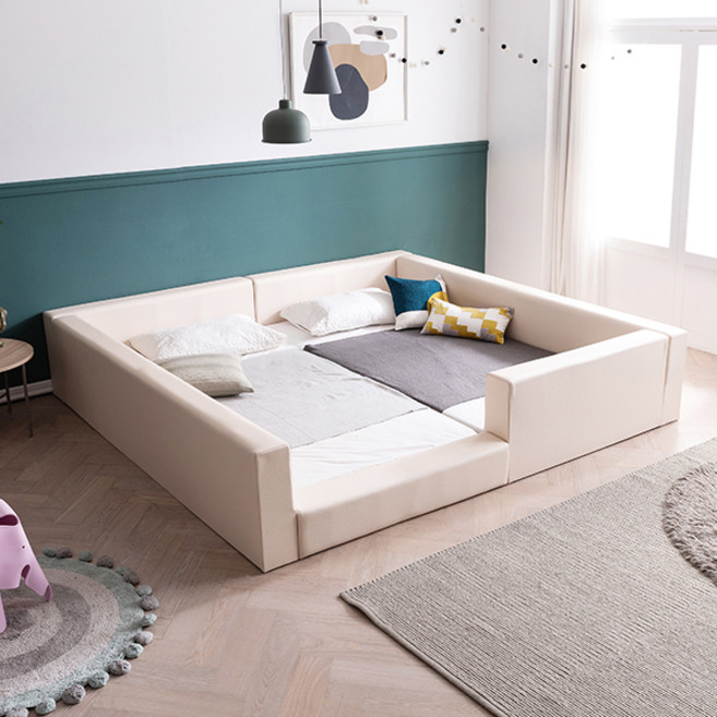 삼익가구 코지 벙커형 패밀리 침대 프레임 + 본넬스프링 매트리스 세트 방문설치, 아이보리