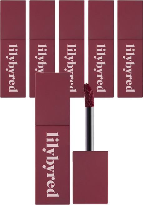 릴리바이레드 로맨틱 라이어 무스 틴트, #06 블루베리 머랭인척, 3.9g, 6개