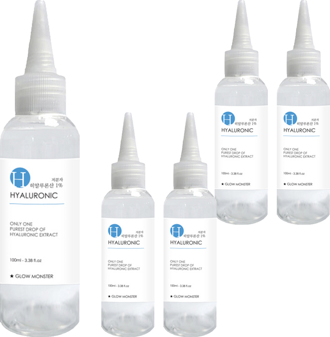 [비건뷰티] 글로우몬스터 저분자 히알루론 1퍼센트 원액, 100ml, 5개