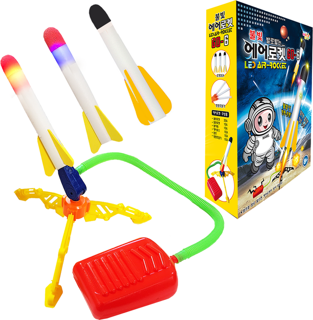 해피아이몰 발로밟는 슈팅거 LED 에어로켓 GO-6, 1개