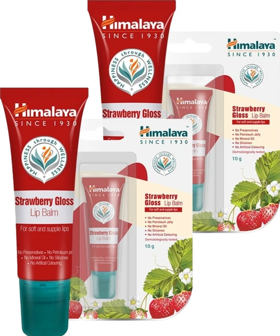 히말라야 스트로베리 글로스 립밤, 딸기, 10g, 2개 - 쿠팡