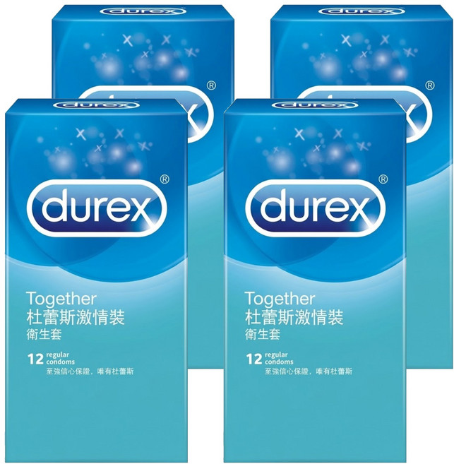 durex 杜蕾斯 激情裝衛生套 闊度52.5mm, 12個, 4盒
