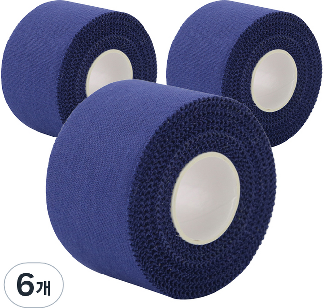 크리다 C-tape 스포츠 테이프 네이비 2.5cm x 9.1m, 6개, 1개입