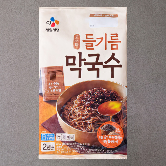 CJ제일제당 고소한 들기름 막국수, 356g, 1개