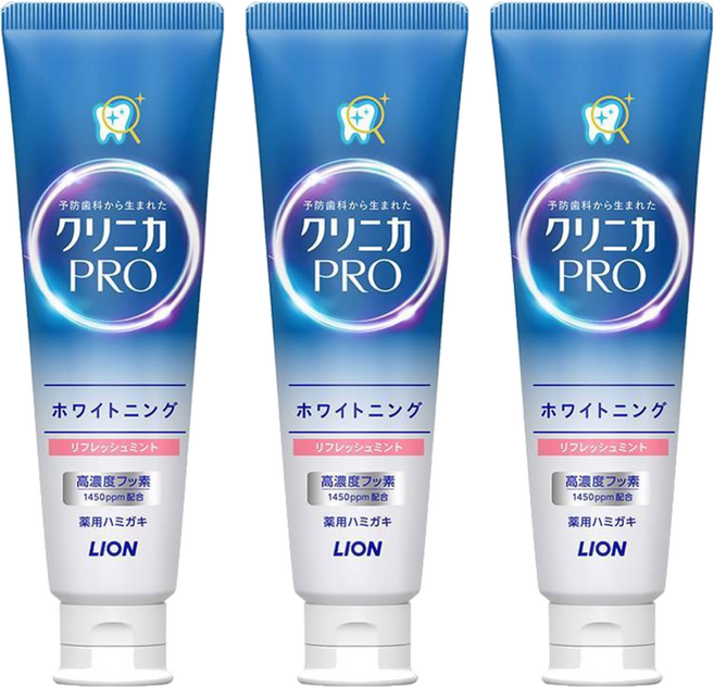 LION 獅王 固齒佳PRO 酵素亮白牙膏 覆盆莓薄荷, 95g, 3條