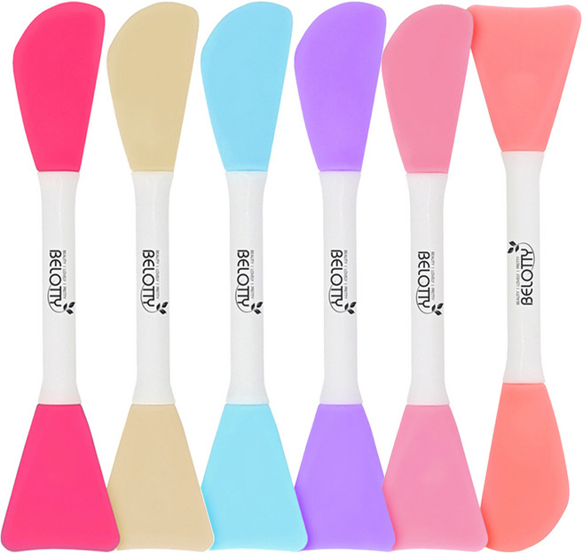 벨로티 듀얼 실리콘 팩브러쉬 팩붓 A타입, 랜덤발송, 6개