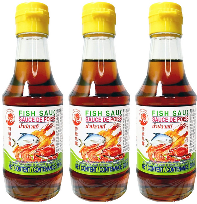 COCK BRAND 公雞牌 特級鮮魚露, 200ml, 3瓶