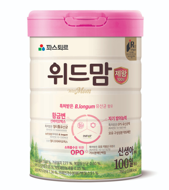 파스퇴르 위드맘 100일 제왕 분유, 750g, 1개