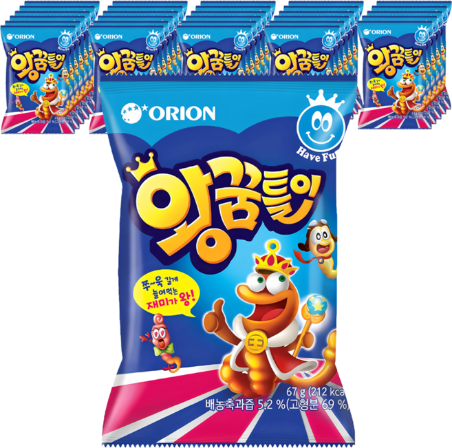 오리온 왕꿈틀이 젤리, 67g, 40개
