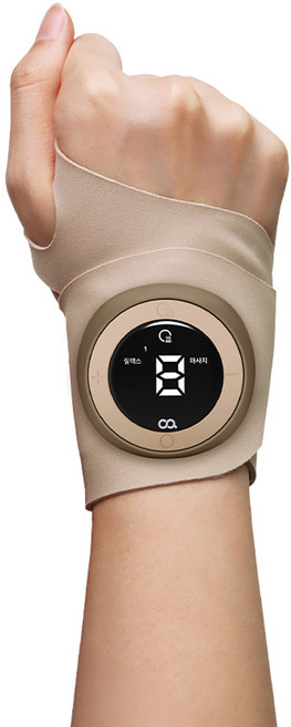 오아 히트스팟S 미니 손목 무선 EMS 온열 마사지기, OMSG-025BE, BEIGE