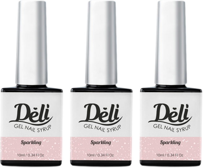 델리뷰티 젤 네일 컬러, SS07 로제스파클, 10ml, 3개