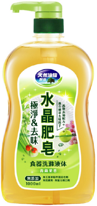 南僑水晶 極淨去味 食器洗滌液体, 1L, 1瓶