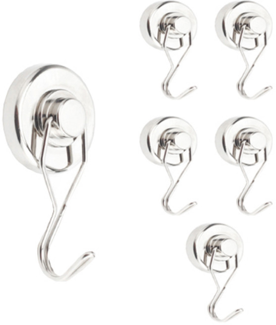 디오셀 180도 회전식 자석고리 16mm, 실버, 6개