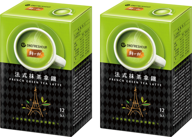 鮮一杯 法式抹茶拿鐵, 20g, 12包, 2盒