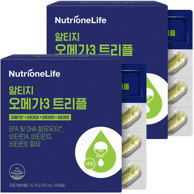 뉴트리원 알티지 오메가3 트리플, 60정, 2개