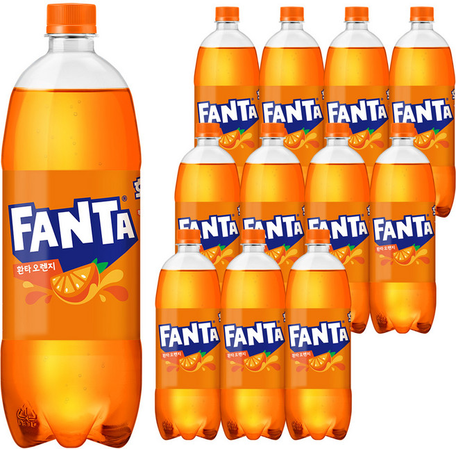 환타 오렌지 탄산음료, 1L, 12개