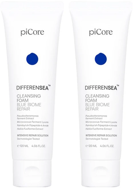 piCore 디퍼런씨 클렌징폼 블루바이옴 리페어, 2개, 120ml - 쿠팡