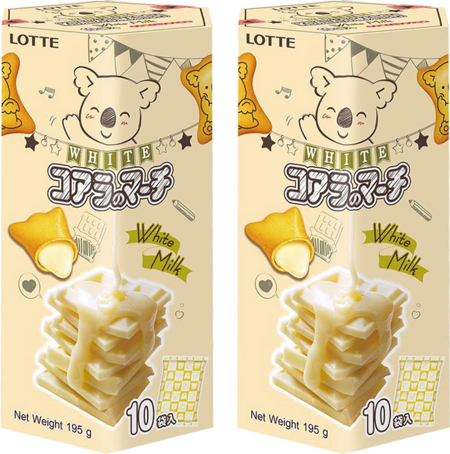 LOTTE 樂天 小熊餅 香濃煉乳風味, 195g, 2盒