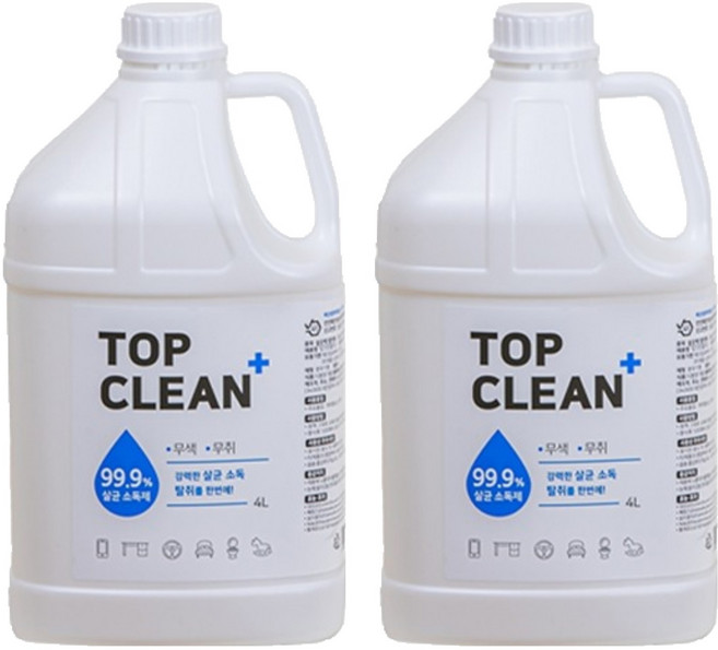 탑크린플러스 살균소독제, 2개, 4L