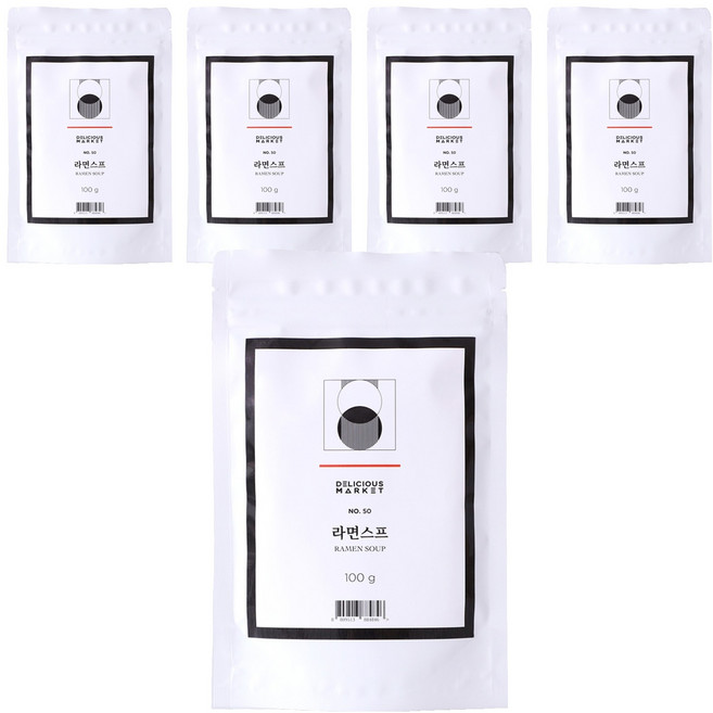 딜리셔스마켓 라면 스프, 100g, 5개