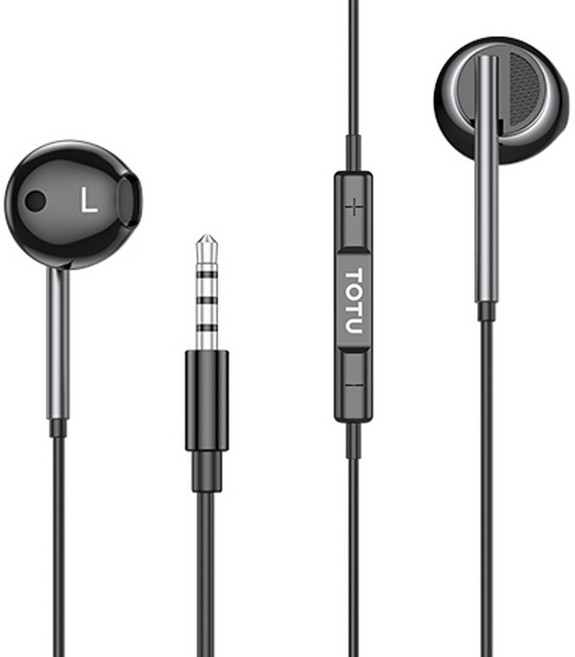 TOTU 拓途 耳機線控通話聽歌高清麥克風 3.5mm 1.2m, EP-3, 黑色