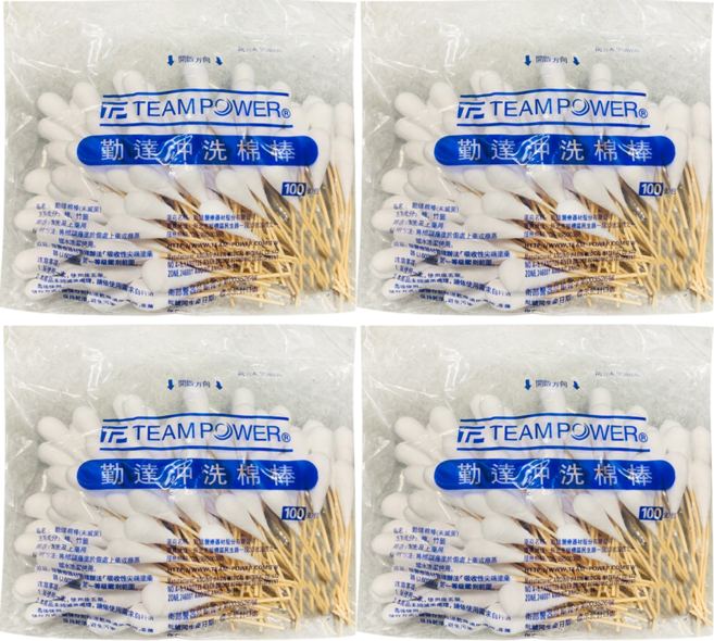 勤達 醫用未滅菌沖洗棉棒, 100支, 4包