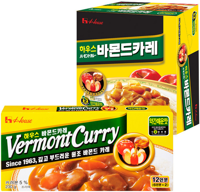 하우스푸즈 바몬드카레 약간매운맛, 230g, 10개