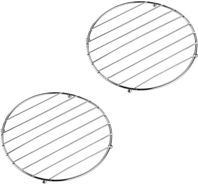 라임리빙 다용도 스테인레스 내열 냄비받침대, 원형, 2개