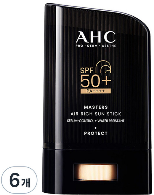AHC 마스터즈 에어리치 선스틱 SPF50+ PA++++, 14g, 6개