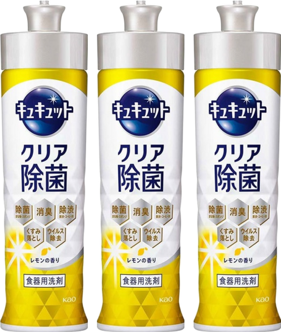 Kao 花王 Cucute 珂珂透 洗碗精 檸檬香, 220ml, 3瓶