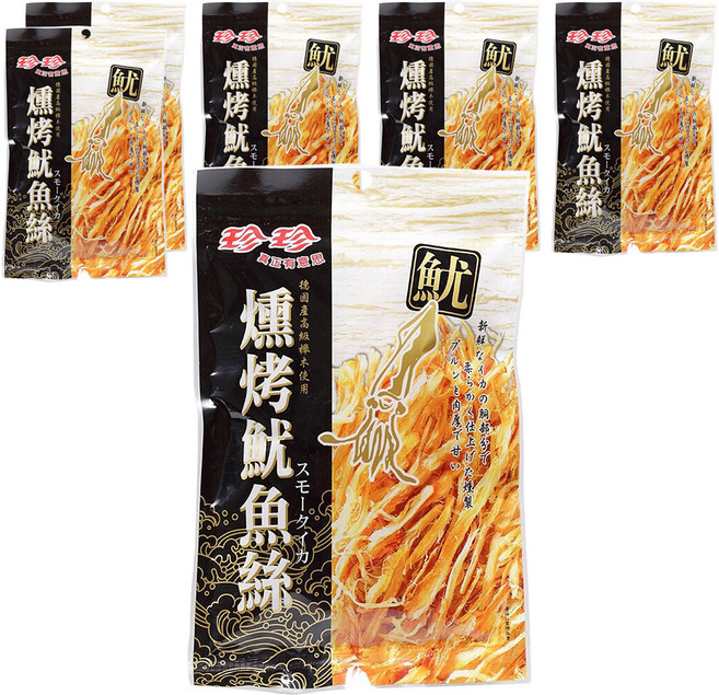 珍珍 燻烤魷魚絲, 75g, 6包