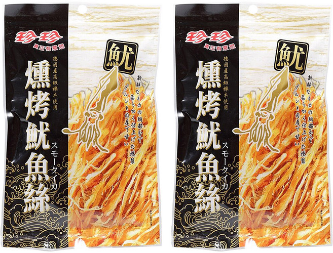 珍珍 燻烤魷魚絲, 75g, 2包