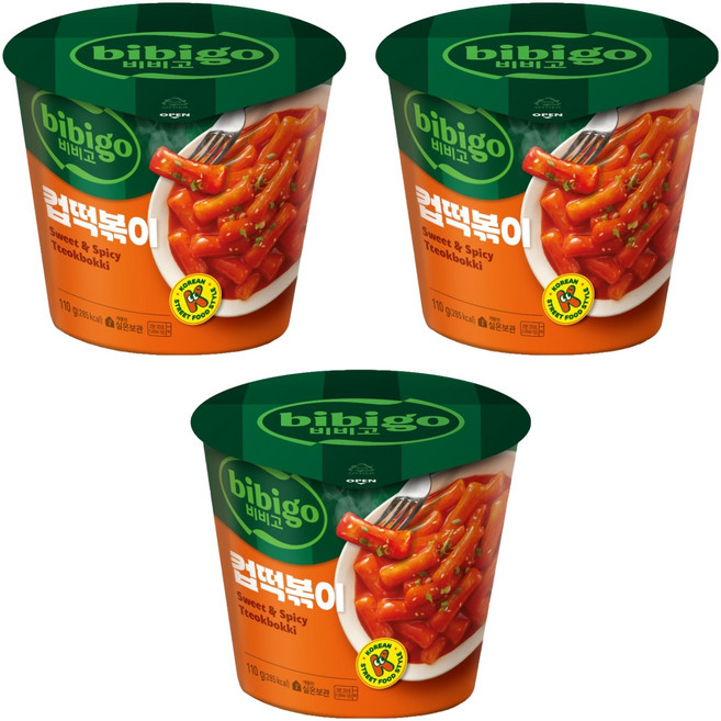 CJ bibigo 杯裝即食辣炒年糕, 3入, 110g