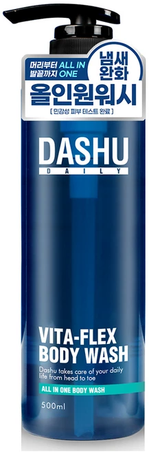 다슈 데일리 비타플렉스 올인원 바디워시, 500ml, 1개 - 쿠팡