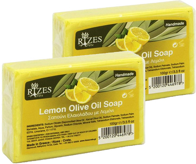 리제스크레타 아로마 올리브 목욕비누 레몬향, 87g, 2개