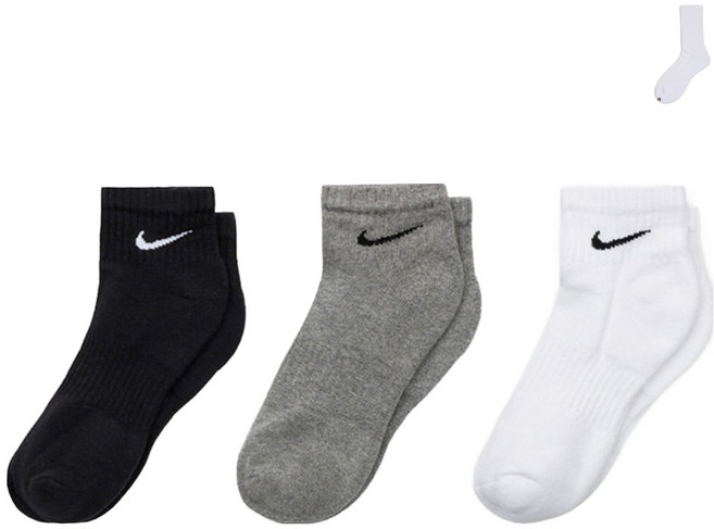 Nike Everyday Cotton Cushion 中筒襪 3雙入 + welldone 襪子組 SX7667-964