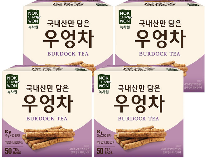 녹차원 국내산만 담은 우엉차, 1g, 50개입, 4개