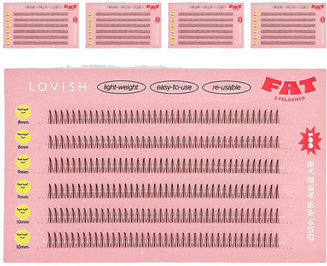 러비쉬 부분 속눈썹 세트, 5세트, 001